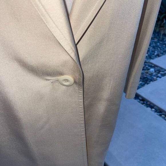 Eleanor P Brenner Silk Blazer Womens Size 12 Vintage Oversized Lined Cream - Picture 13 of 16
